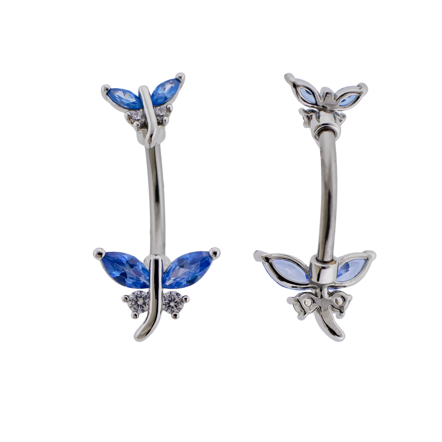 14G Gem Dragonfly Navel Ring - Pierced Addiction