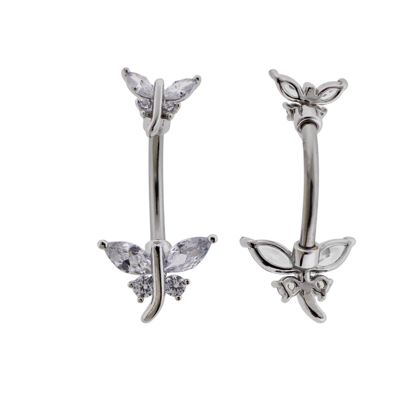 14G Gem Dragonfly Navel Ring - Pierced Addiction