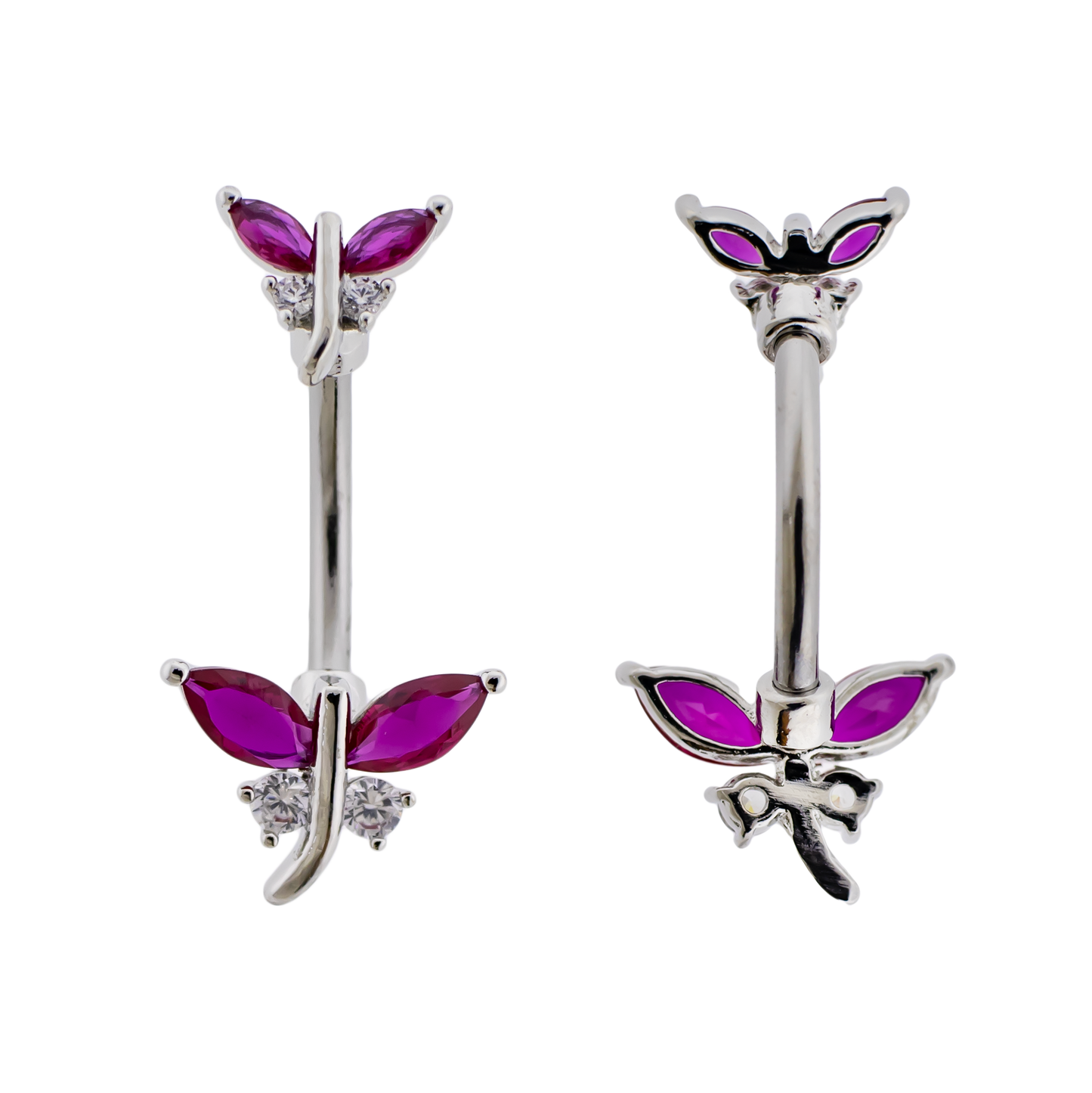 14G Gem Dragonfly Navel Ring - Pierced Addiction