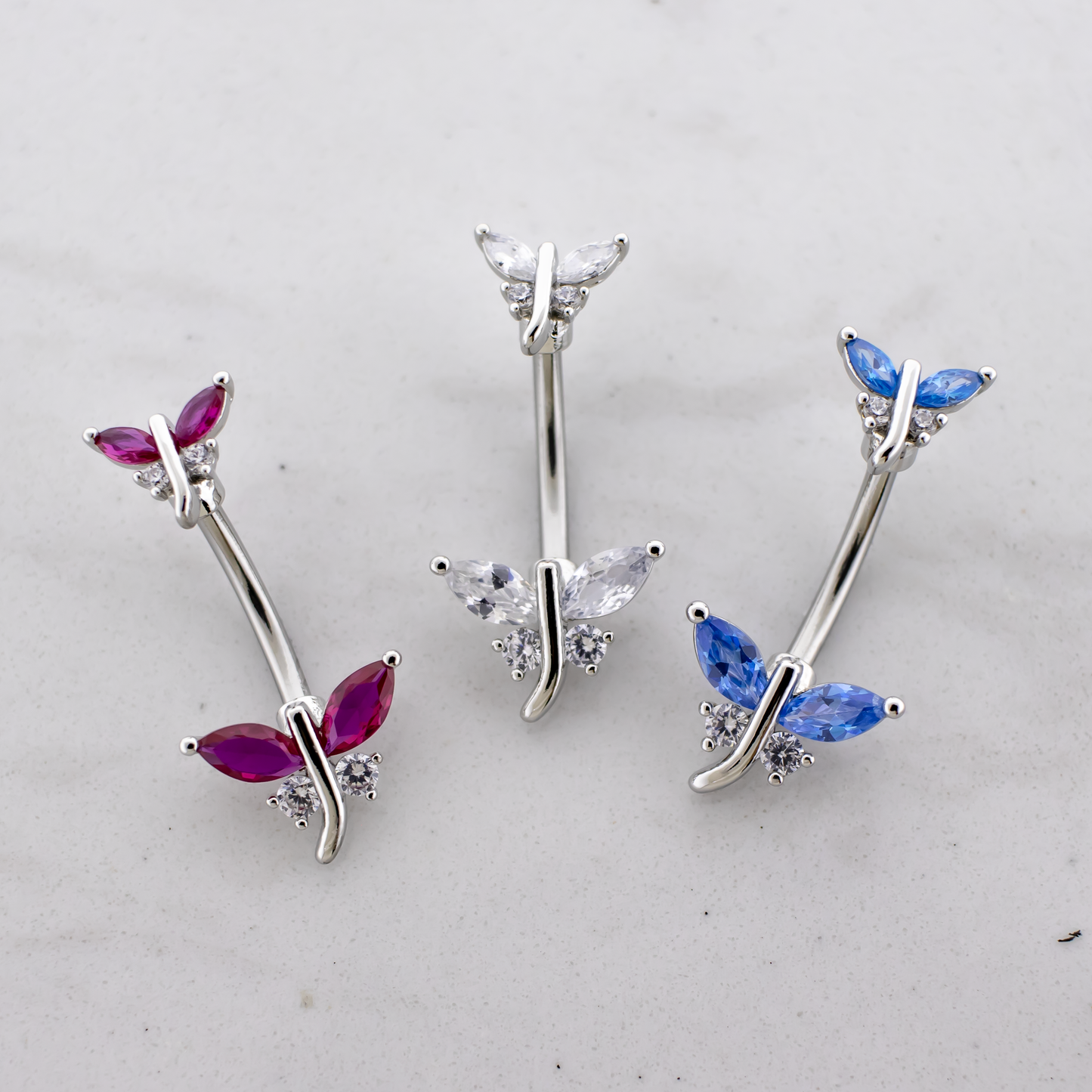 14G Gem Dragonfly Navel Ring - Pierced Addiction