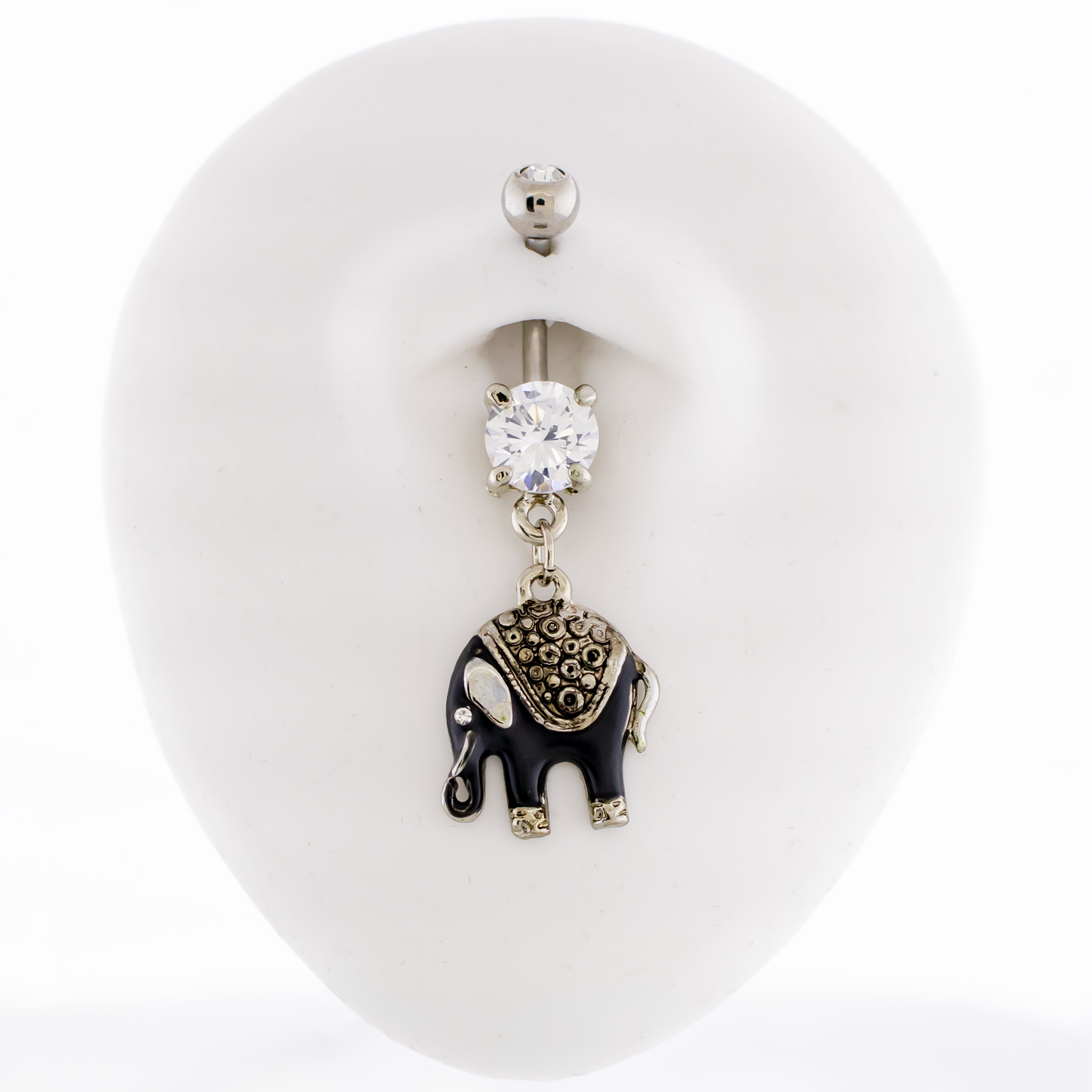 14G Byzantine Style Elephant Navel Ring