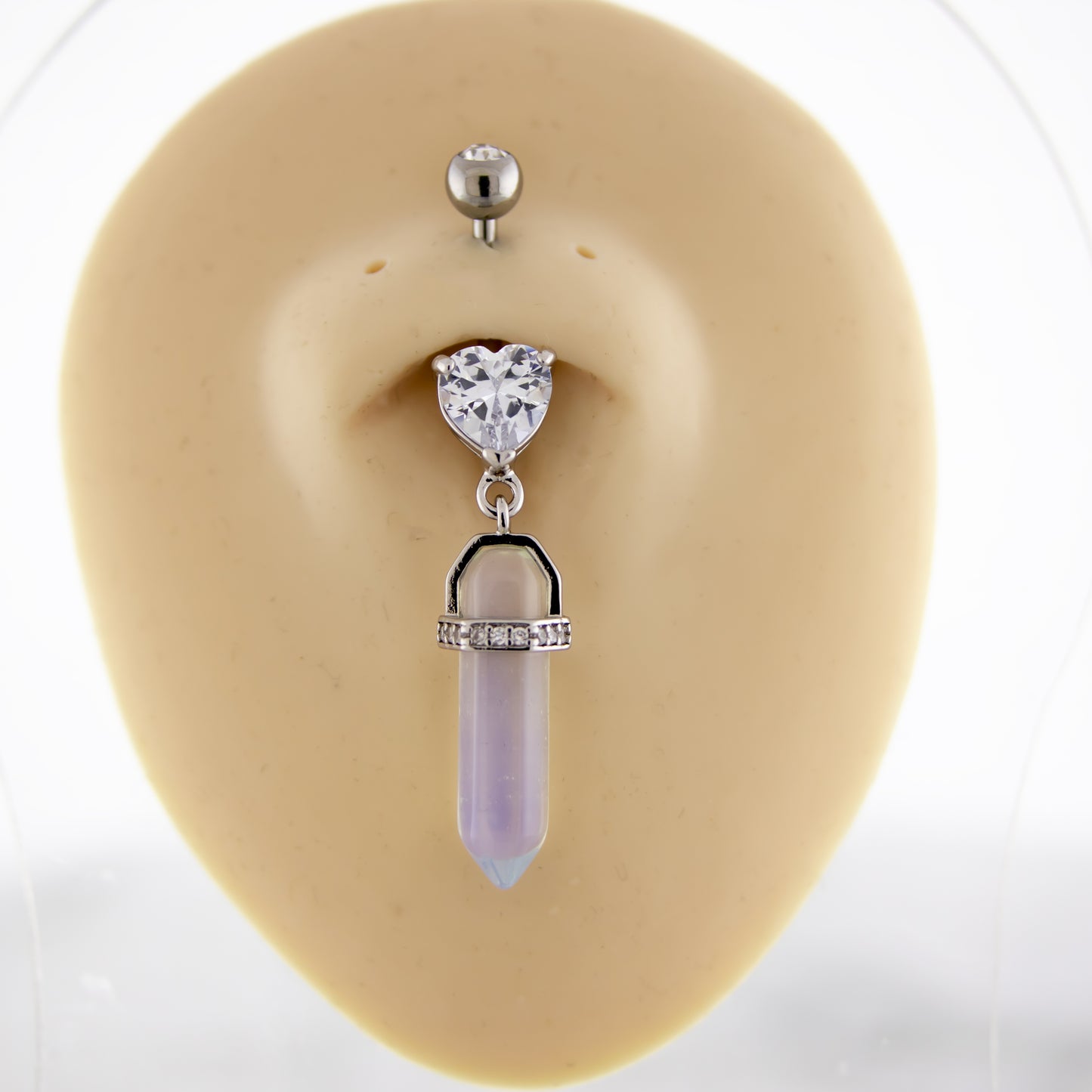 14G Crystal Cut Navel Ring