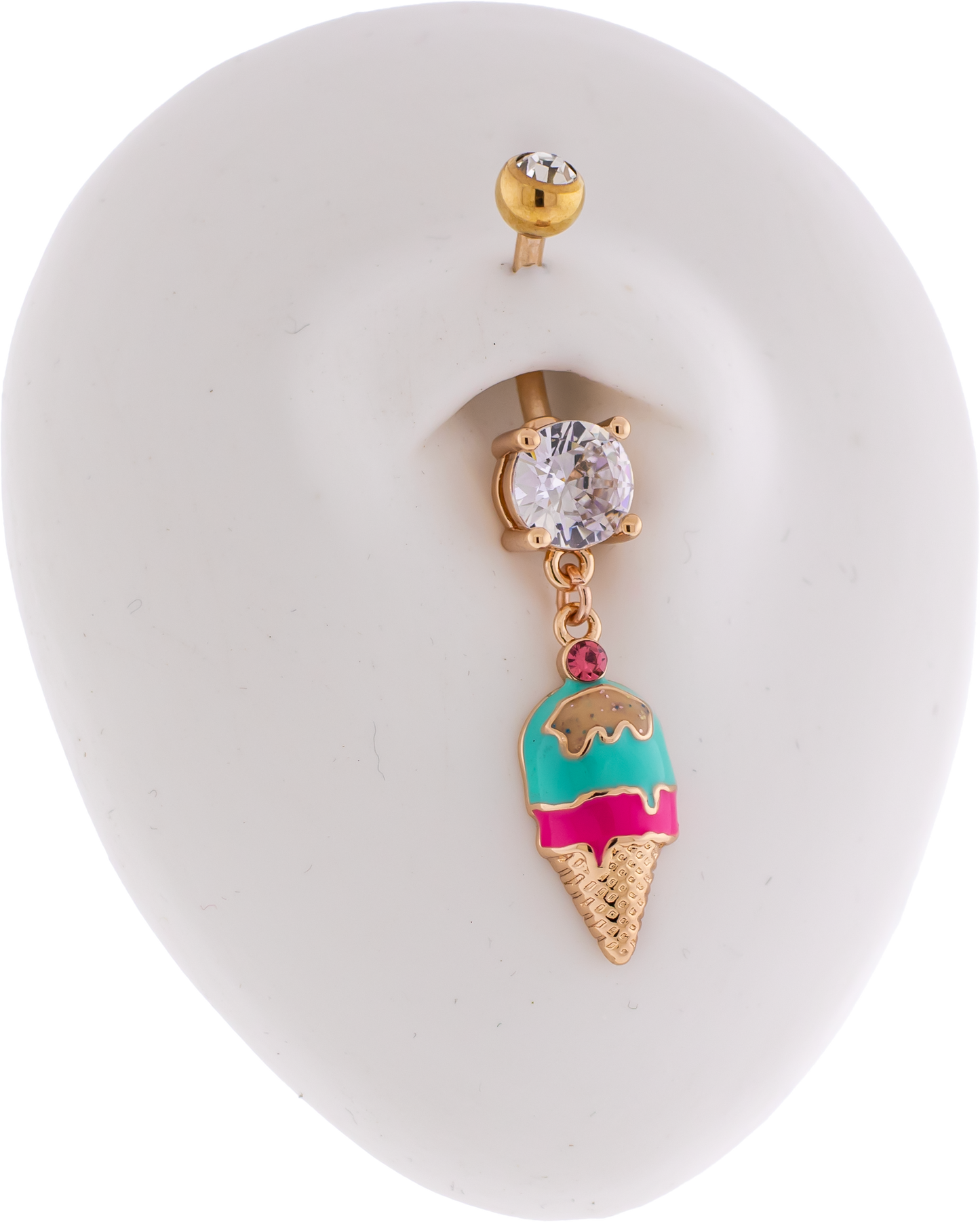14G Ice Cream Cone Navel Ring