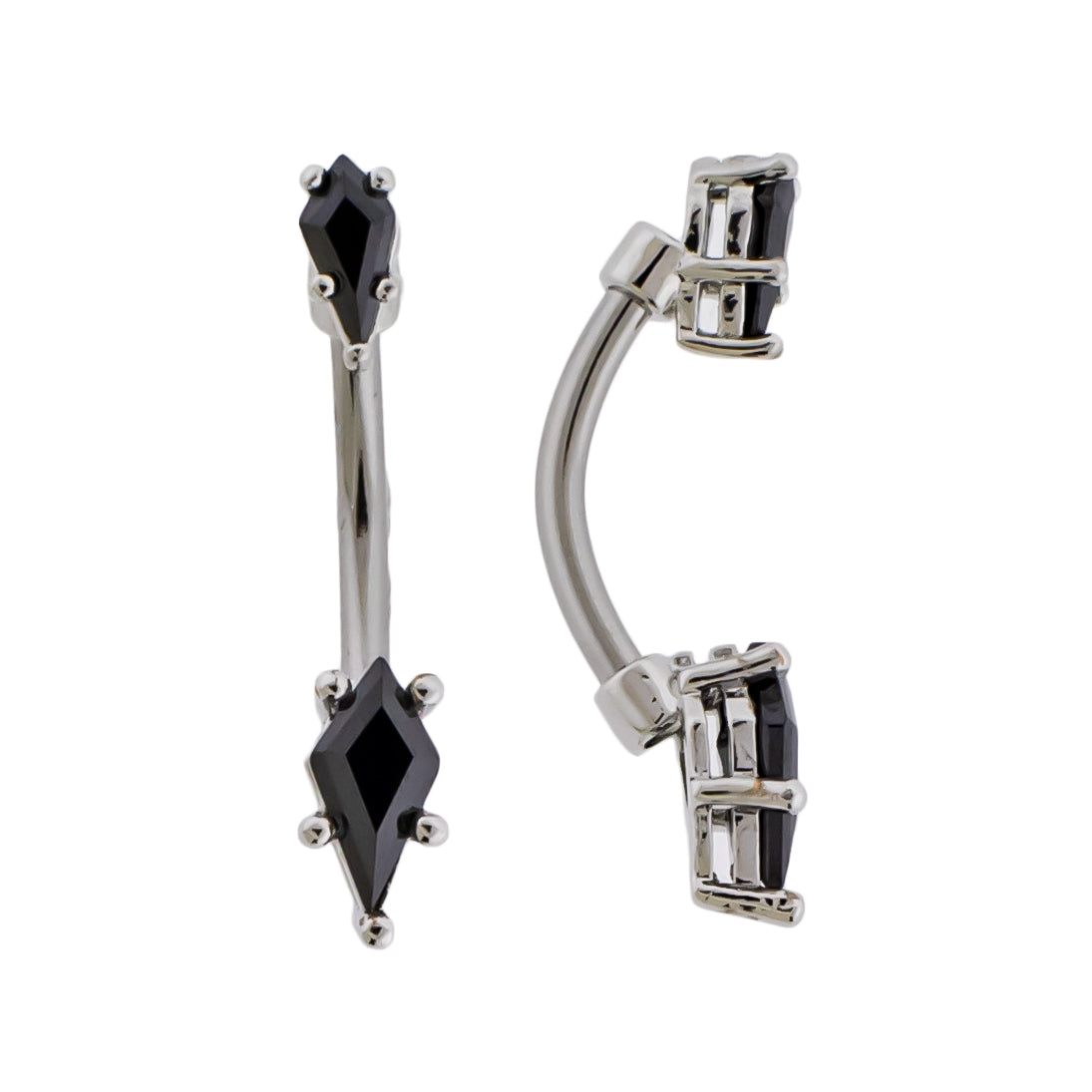 14G Kite Cut Gem Navel Barbell - Pierced Addiction