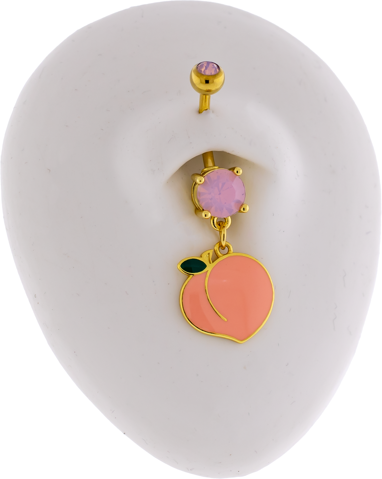 14G Peach Navel Ring - Pierced Addiction