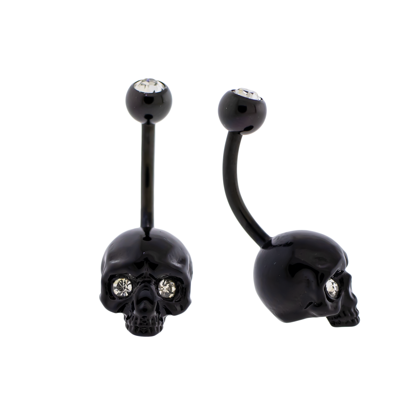 14G Skull Navel Ring - Pierced Addiction