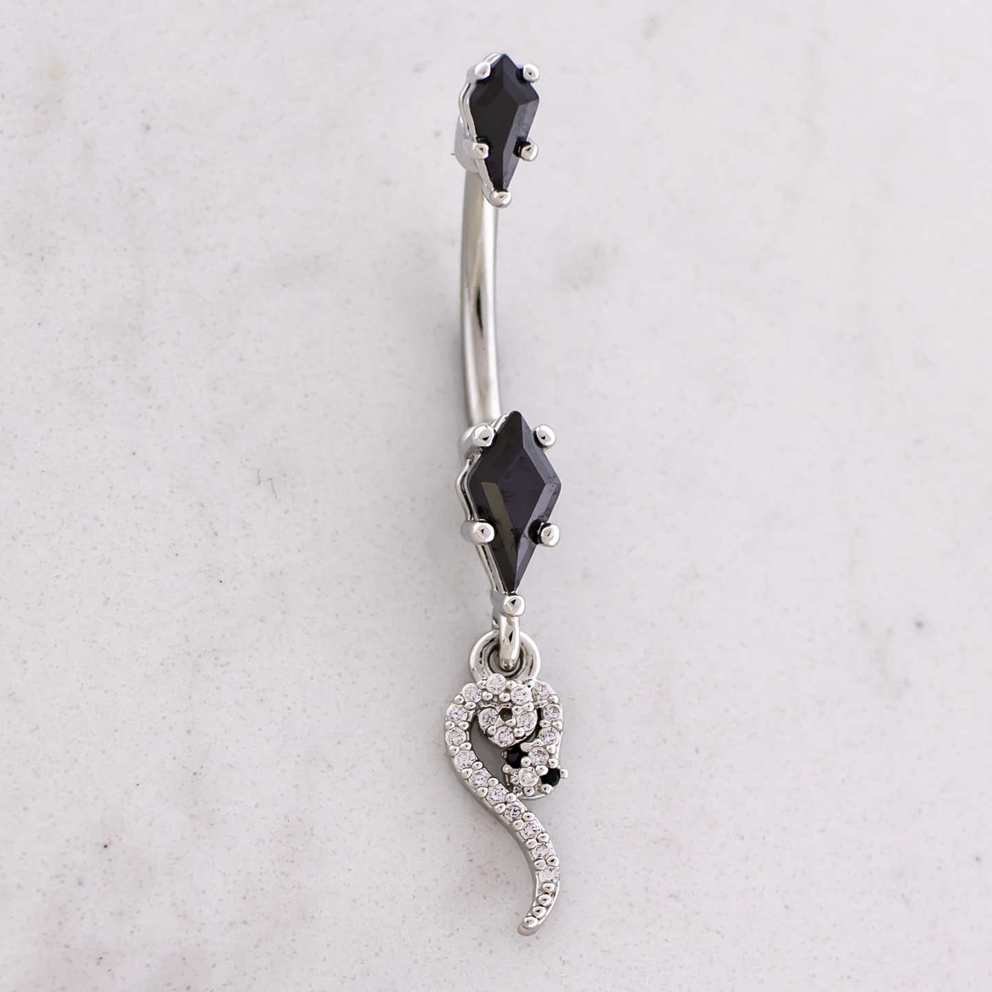 14G Kite w/ Snake Navel Barbell - Pierced Addiction