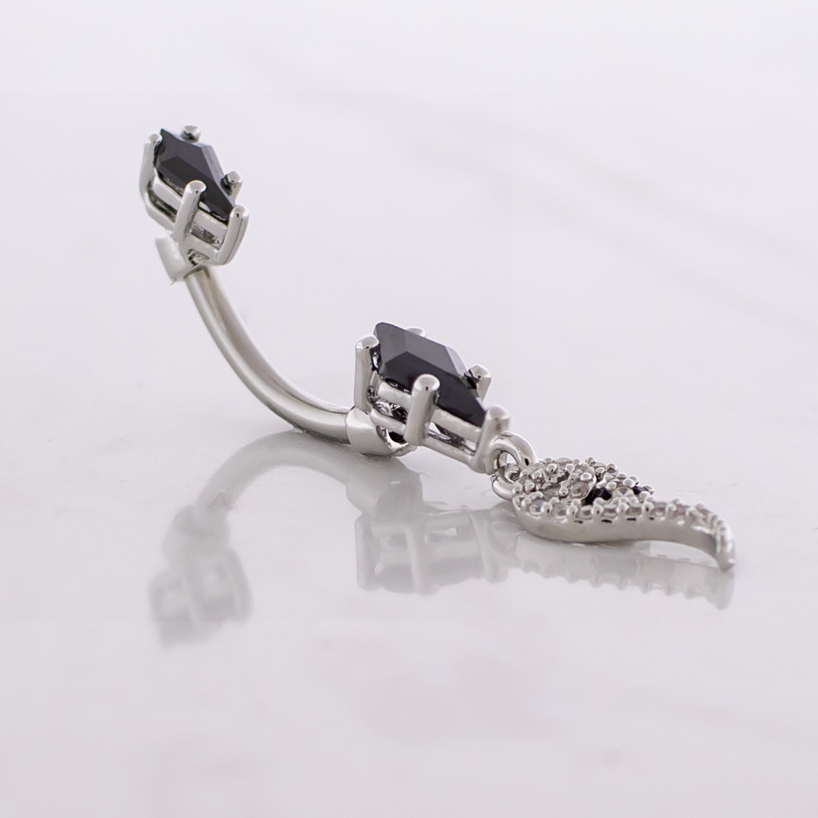14G Kite w/ Snake Navel Barbell - Pierced Addiction