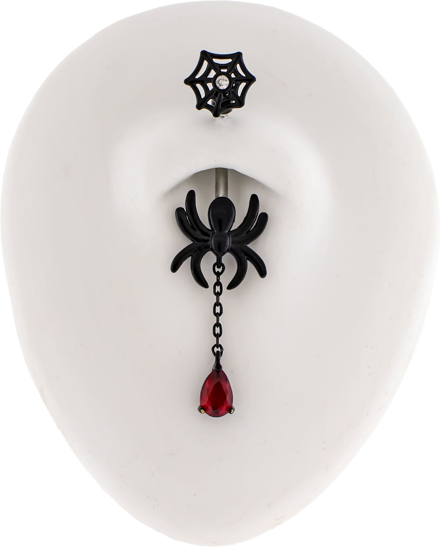14G Spider Chain Gem Navel Ring - Pierced Addiction
