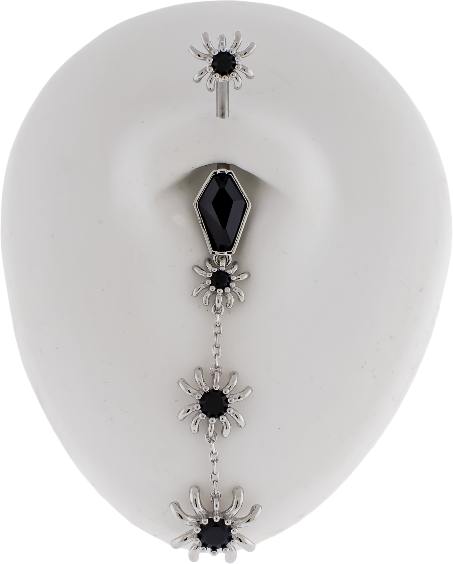 14G Coffin w/ Spider Dangle Navel Barbell - Pierced Addiction