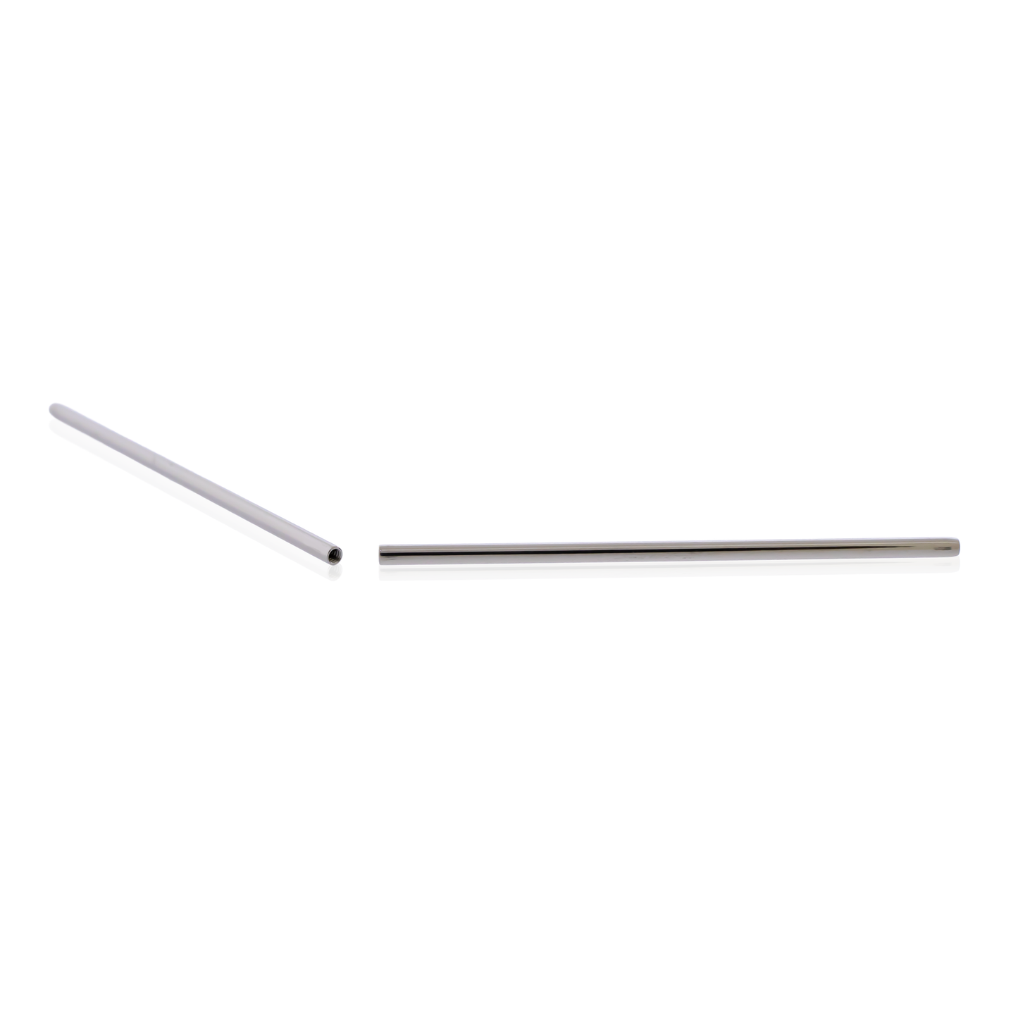 16G Steel Straight Barbell - Internally Threaded Post - Pierced Addiction