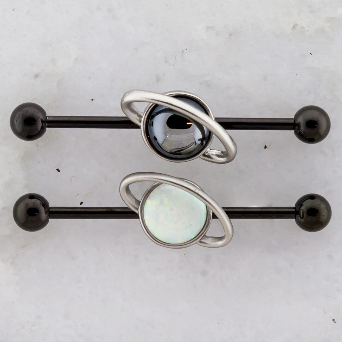 14G Saturn Industrial Barbell - Pierced Addiction