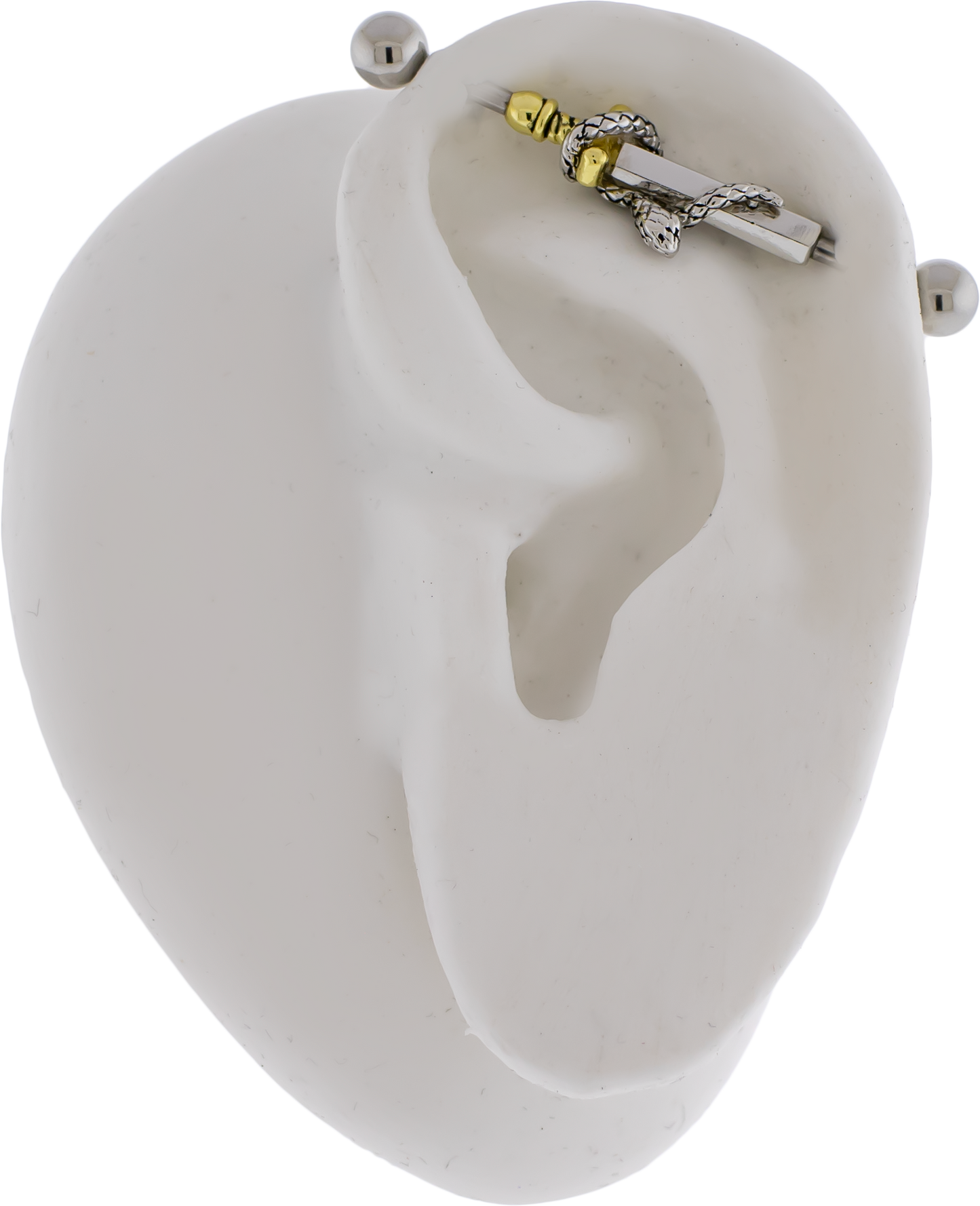14G Industrial Barbell - Snake Wrapped on Sword - Pierced Addiction