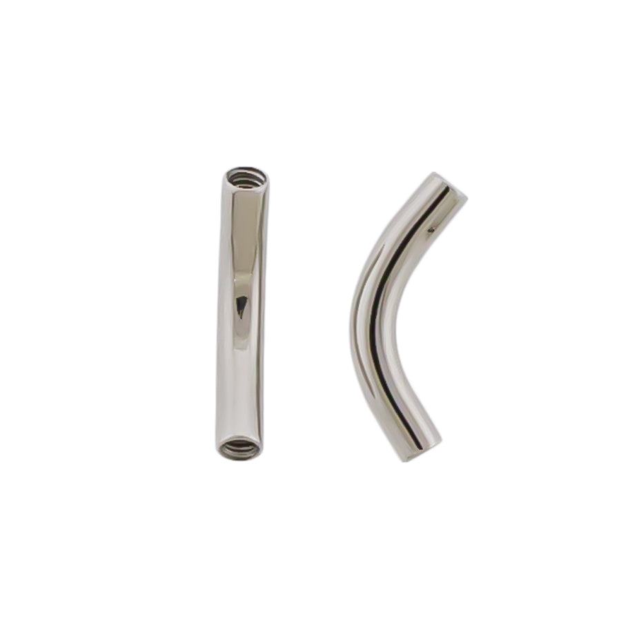 Steel 14G Internally Threaded Curved Barbell Post - Pierced Addiction