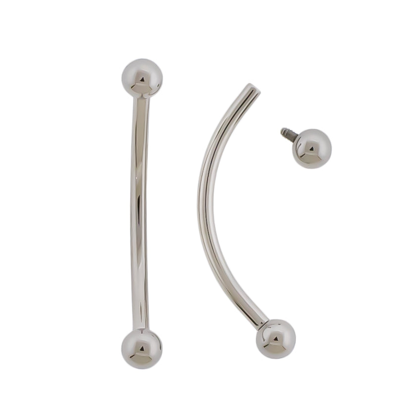 16G Internally Threaded Steel Curved Barbells - Pierced Addiction