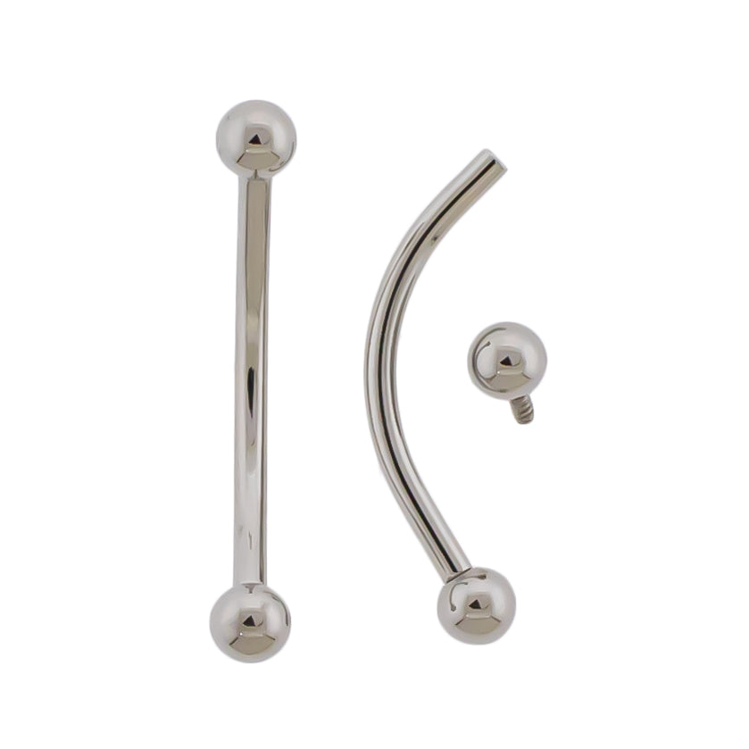 16G Internally Threaded Steel Curved Barbells - Pierced Addiction