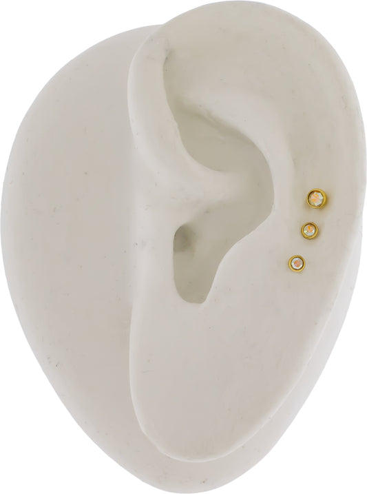 Steel Internally Threaded Gold PVD Gem Ball