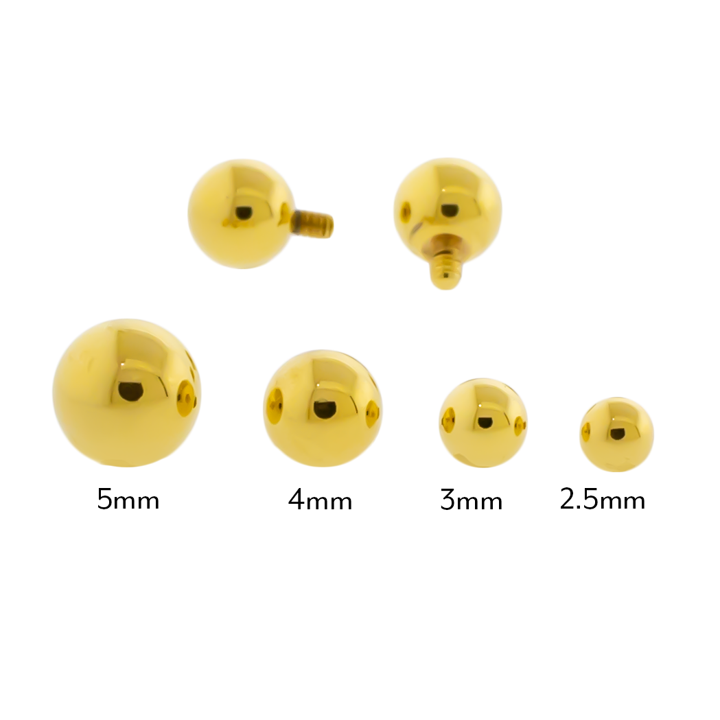 Steel Internally Threaded Ball W/ PVD Coating - Pierced Addiction