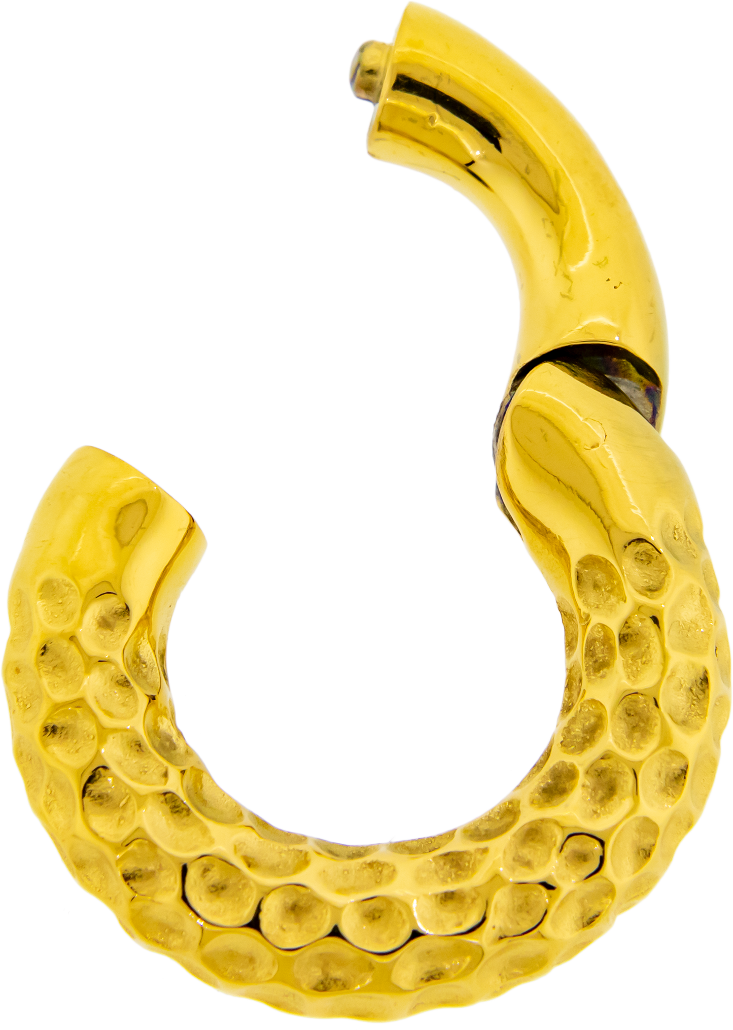 6G Steel Cast Hammered Texture Ear Weight Clicker