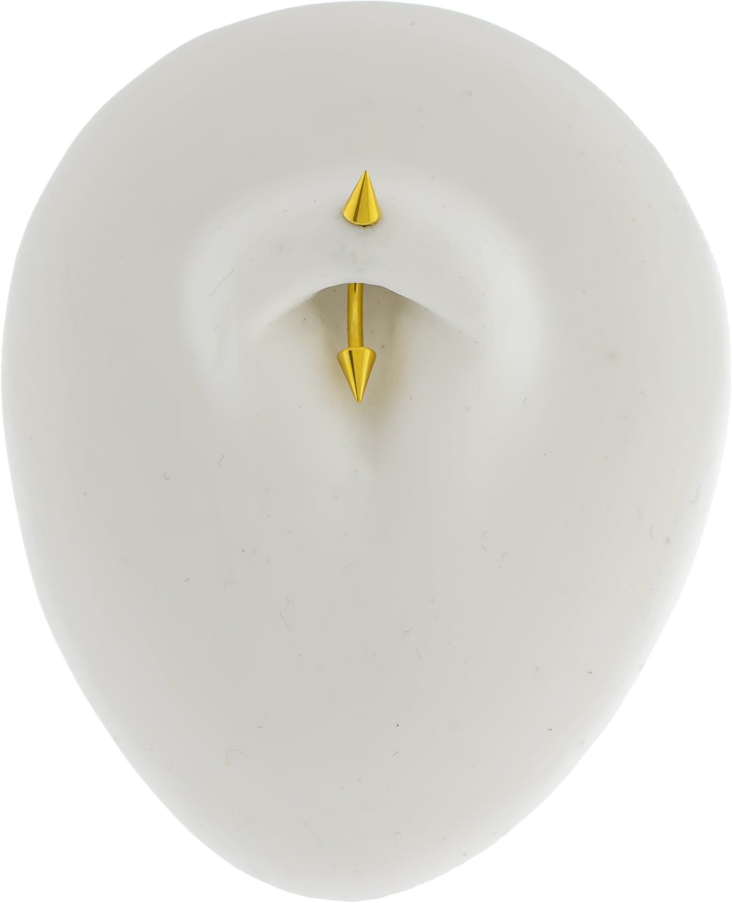 Steel Externally Threaded Curved Barbell With Cones W/ Gold PVD - Pierced Addiction