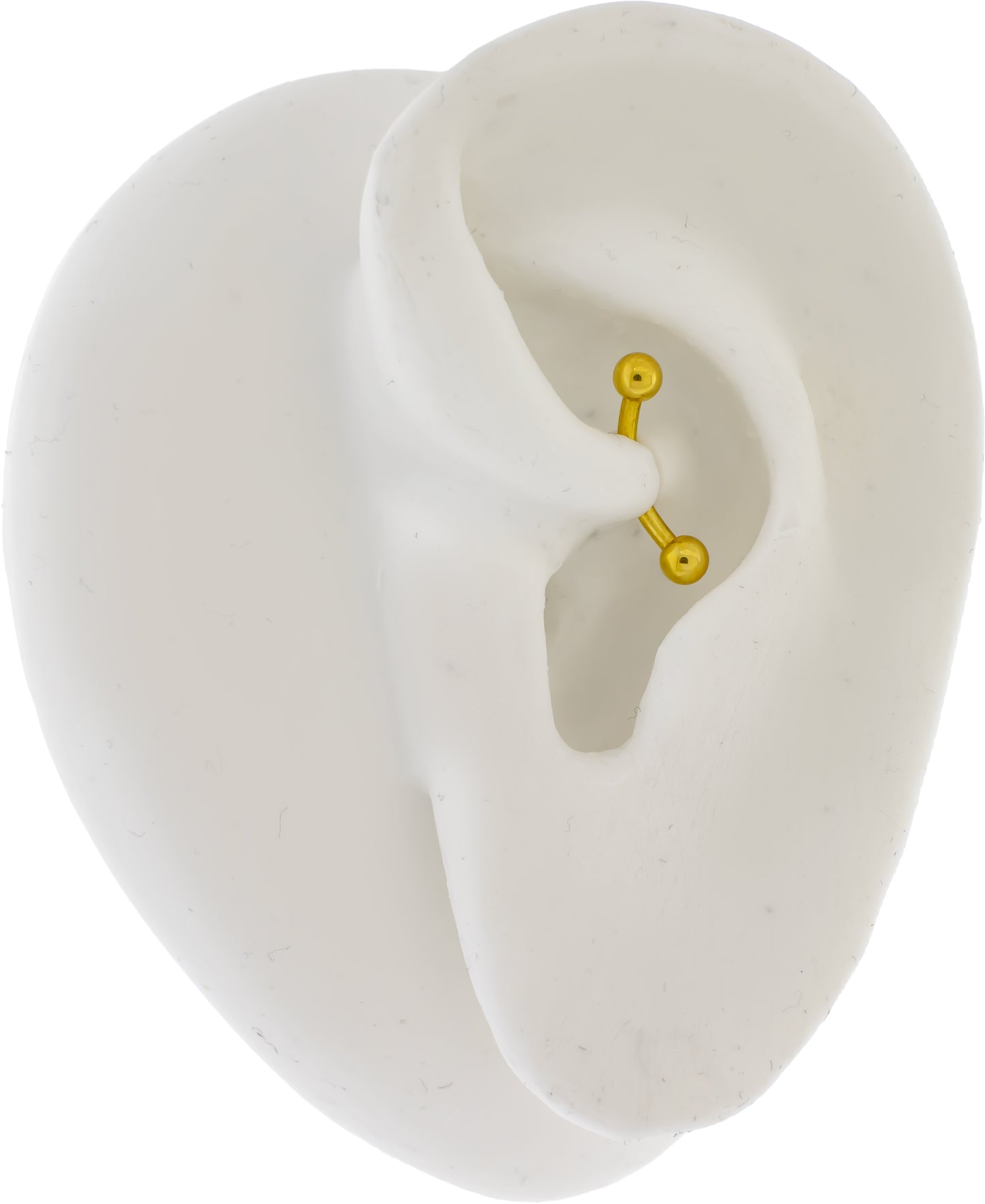 Steel Externally Threaded Curved Barbell W/ Gold PVD - Pierced Addiction