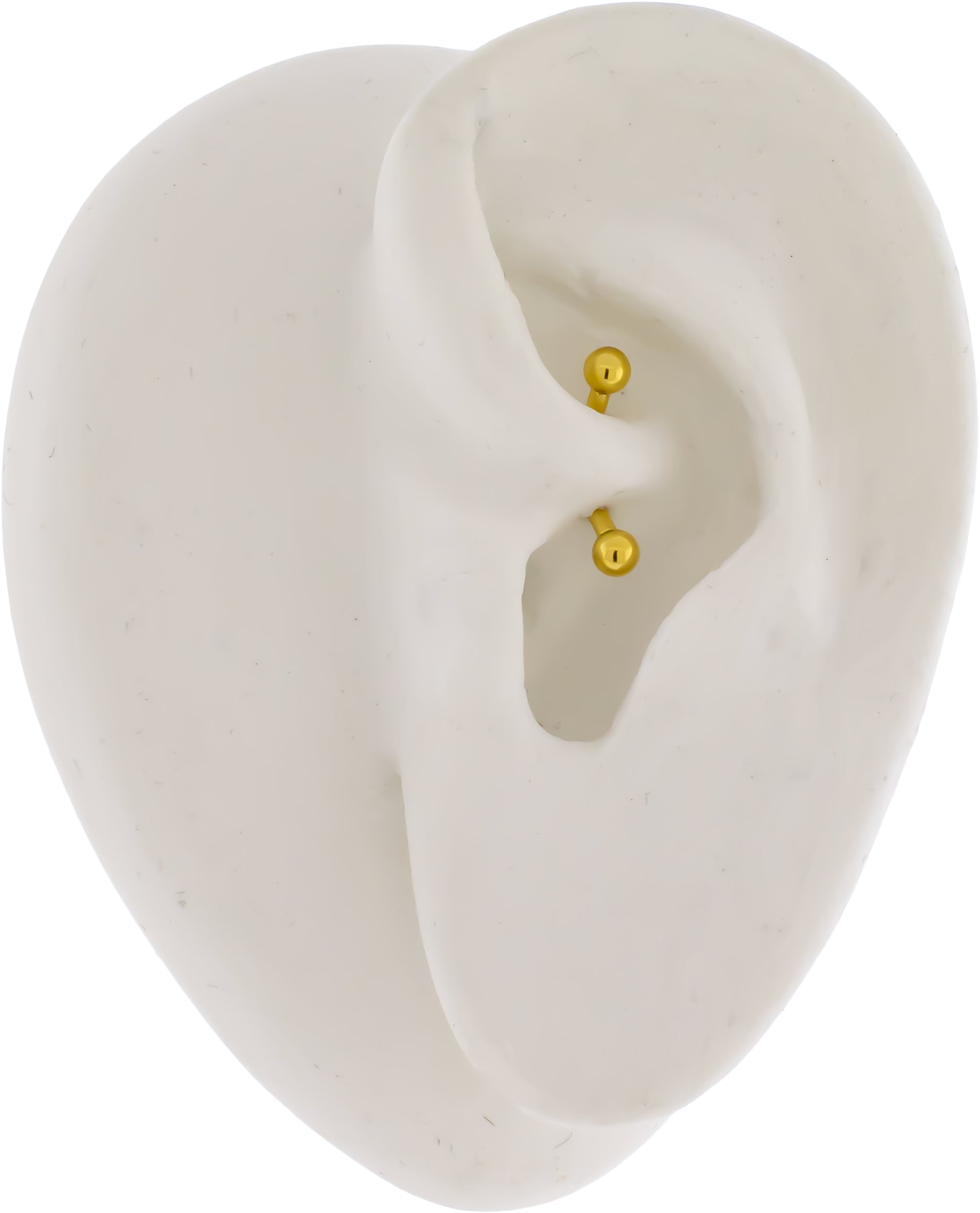 Steel Internally Threaded Curved Barbell W/ Gold PVD - Pierced Addiction