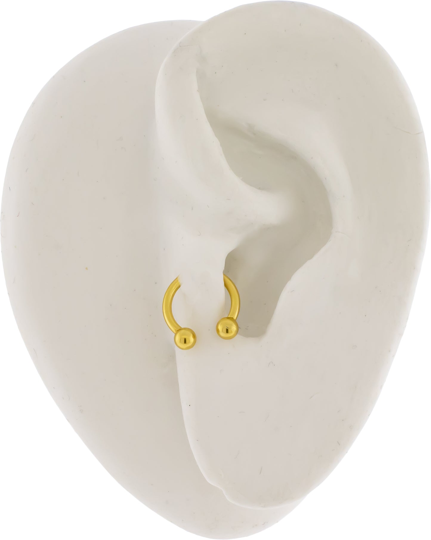 Steel Internally Threaded Horseshoe W/ Gold PVD - Pierced Addiction