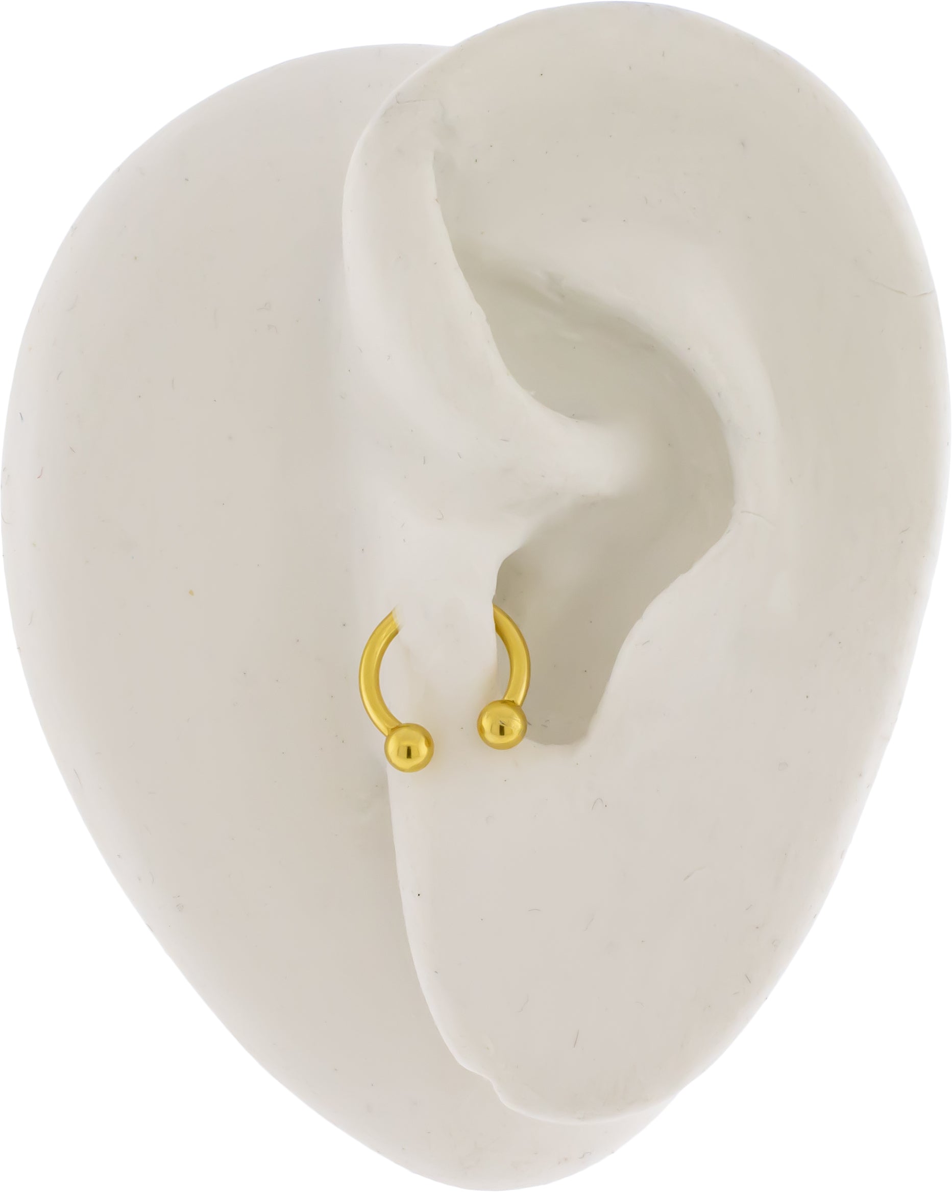 Steel Internally Threaded Horseshoe W/ Gold PVD - Pierced Addiction