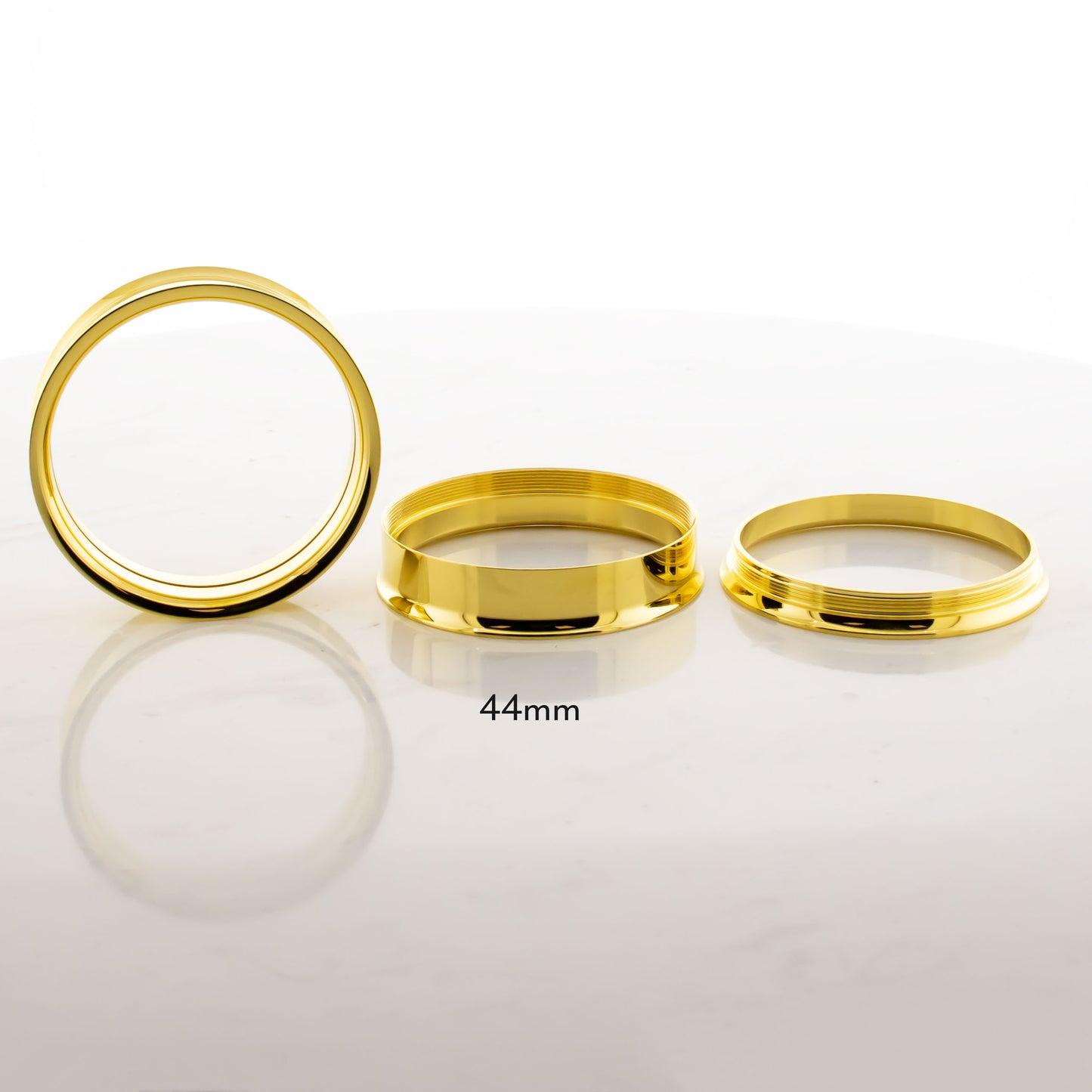 Gold Steel Double Flare Tunnels - Internally Threaded - Pierced Addiction