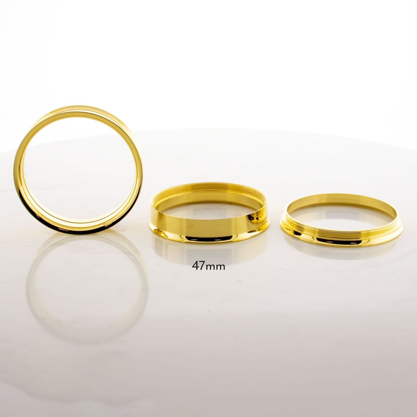 Gold Steel Double Flare Tunnels - Internally Threaded - Pierced Addiction
