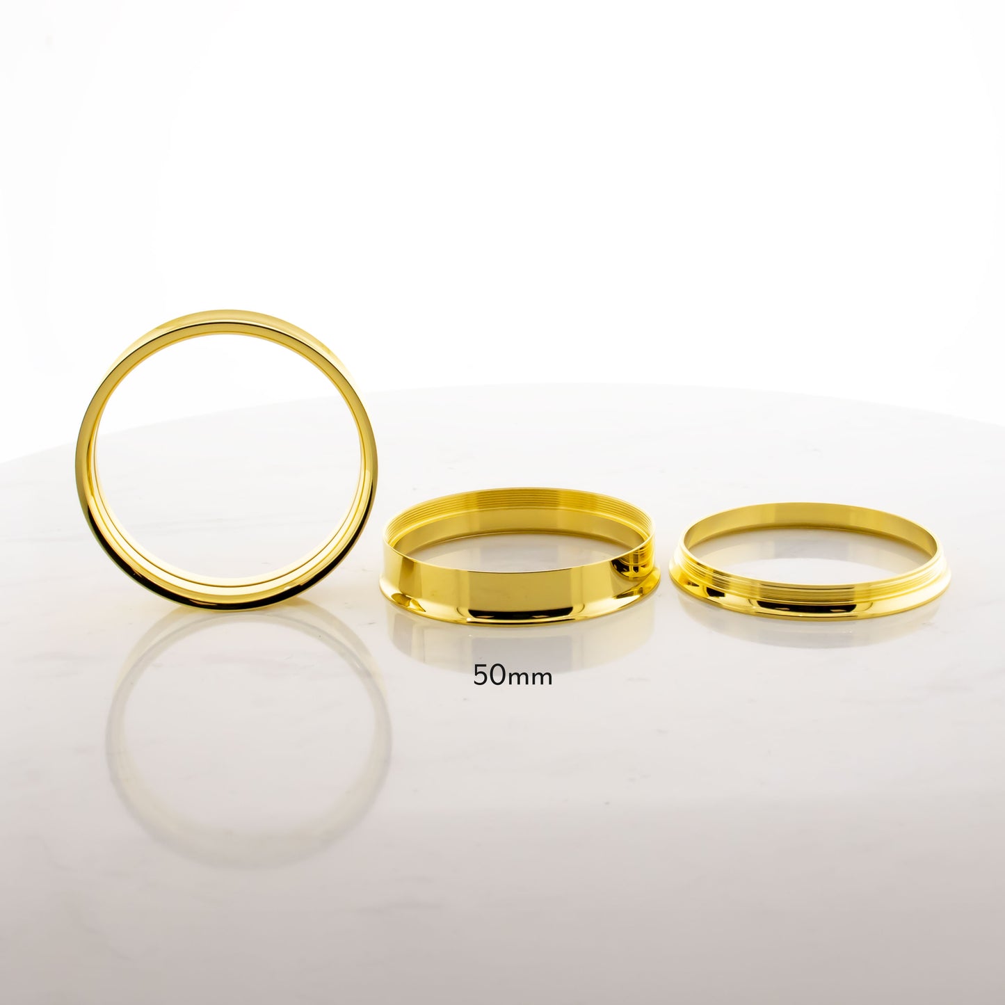 Gold Steel Double Flare Tunnels - Internally Threaded - Pierced Addiction
