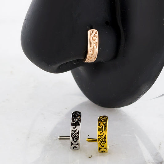 18G Filigree Design Nose Curve