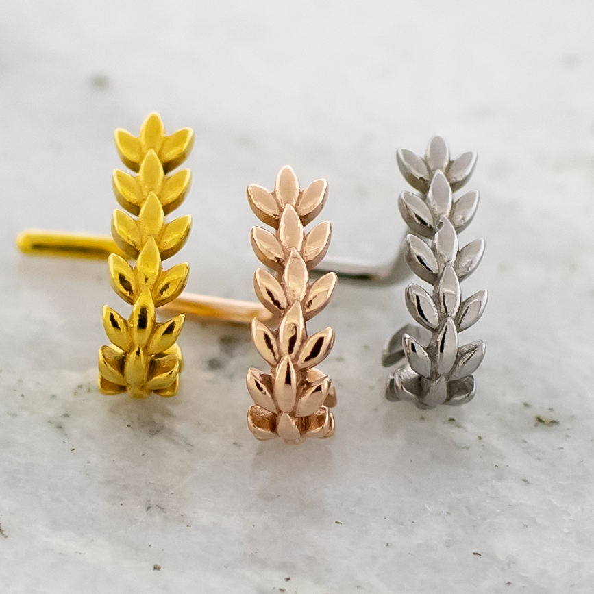18G Floral Leaf Nose Curve