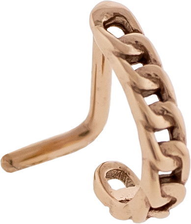 18G Solid Chain Nose Curve