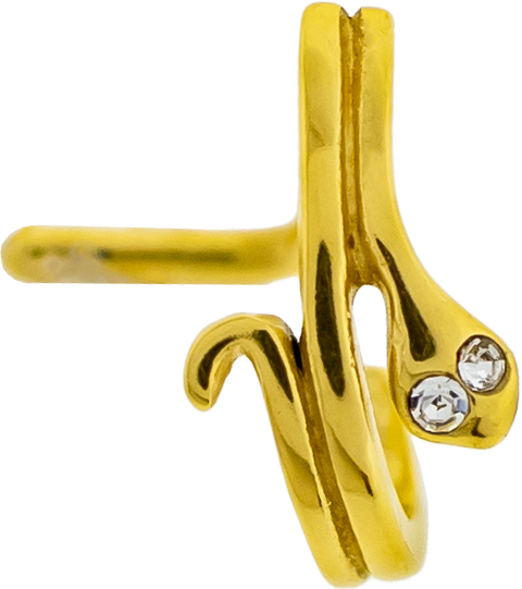 18G Snake With Gem Nose Curve