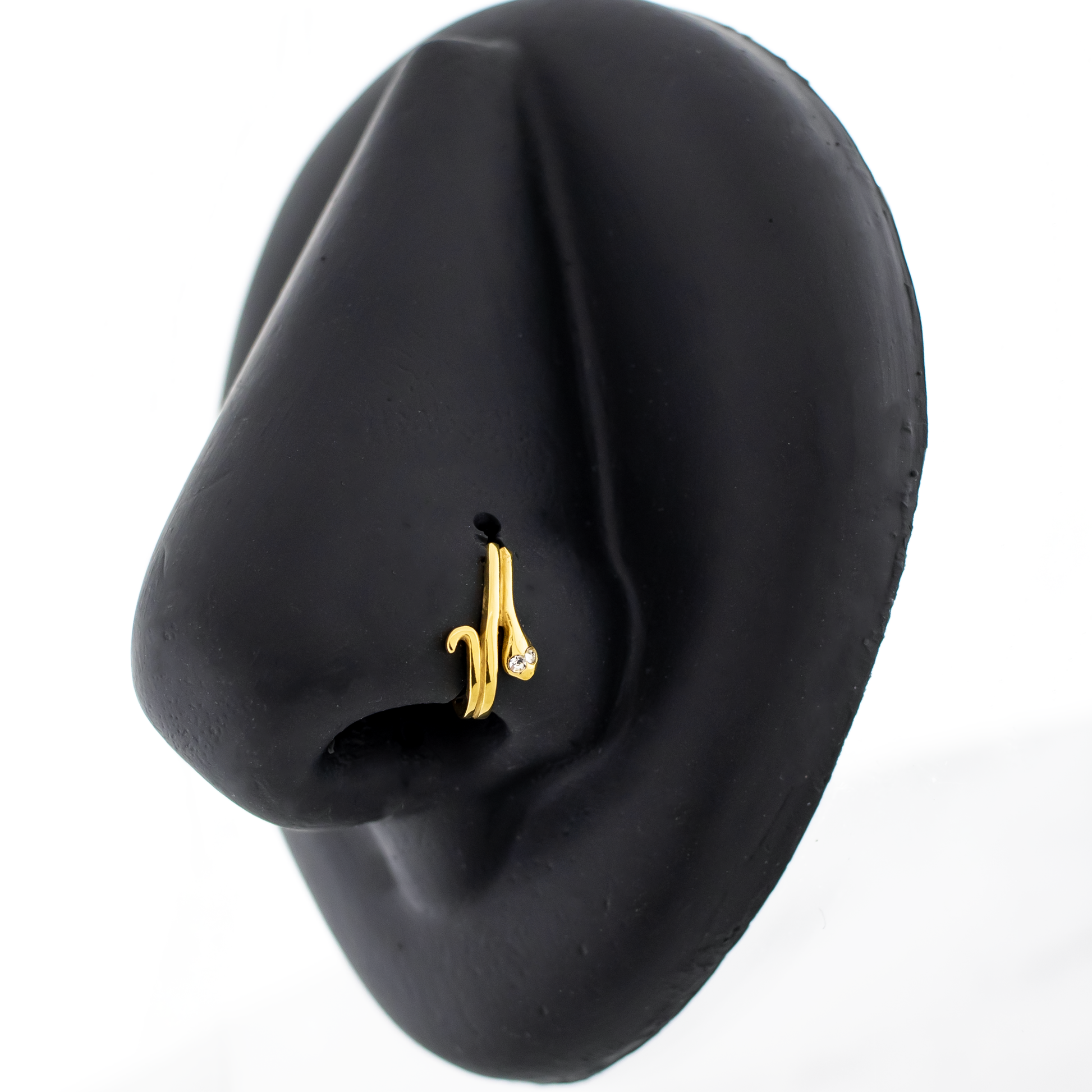 18G Snake With Gem Nose Curve