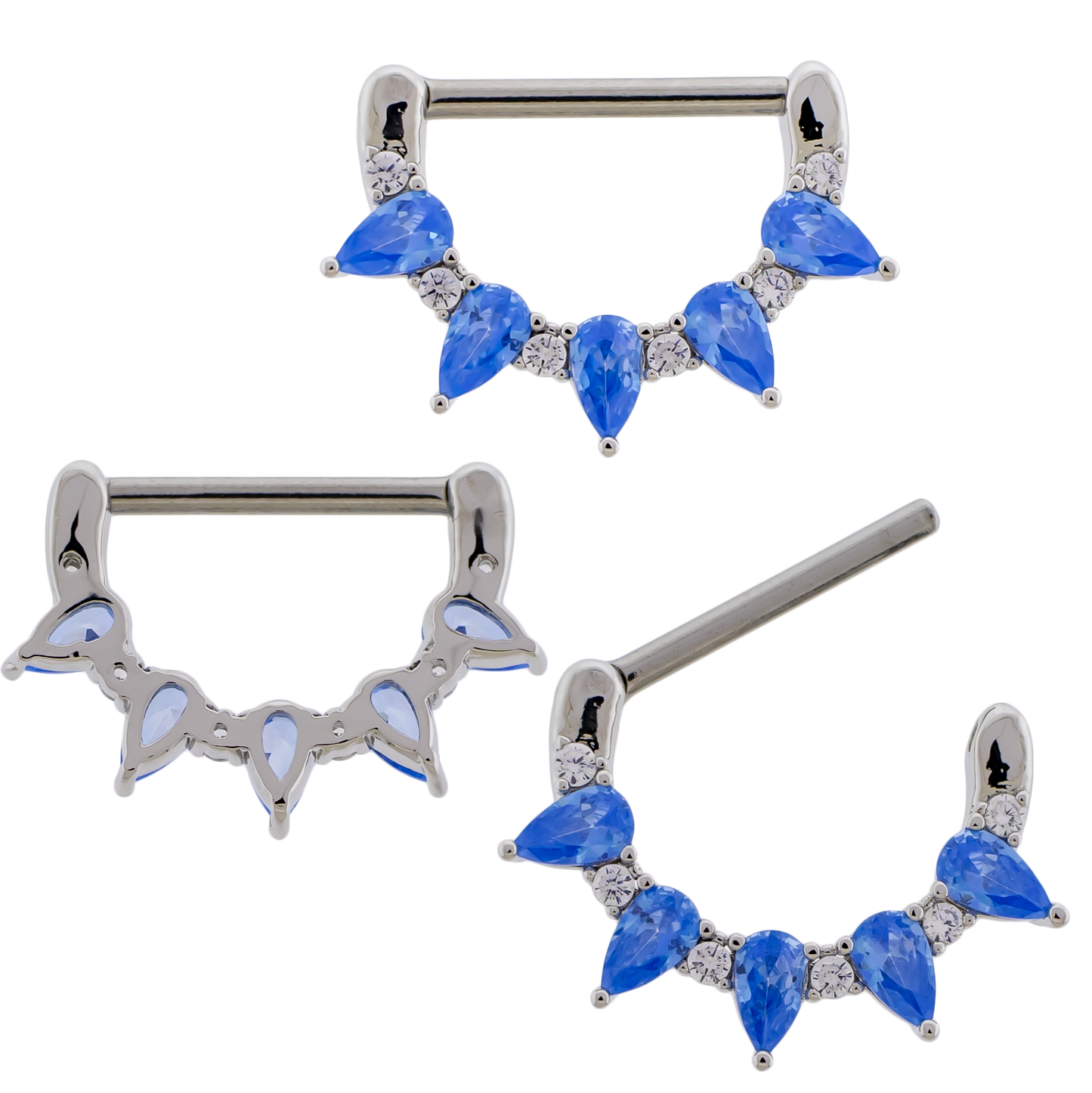 14G Teardrop Nipple Clicker - Pierced Addiction