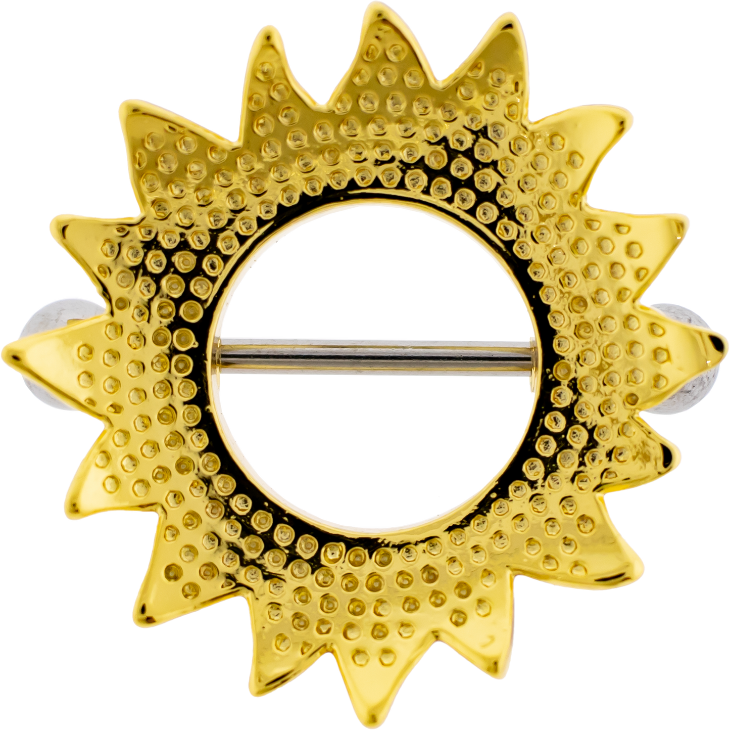 14G Rainbow Sunflower Nipple Shield
