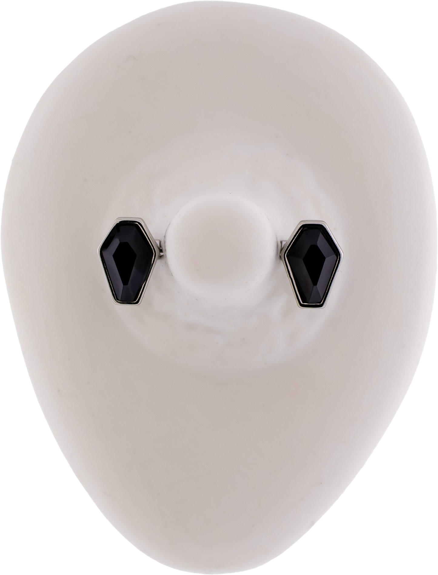 14G Black Coffin Gem Nipple Barbell - Pierced Addiction