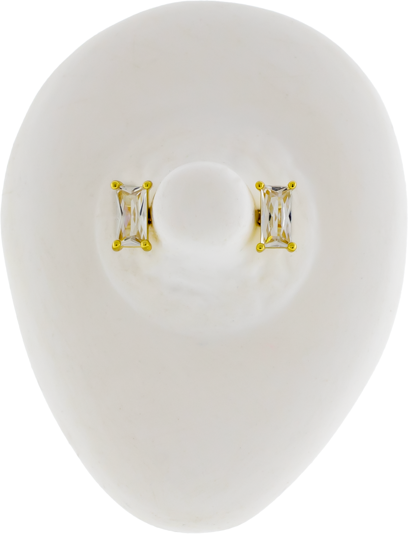 14G Baguette Gem Nipple Barbell - Pierced Addiction