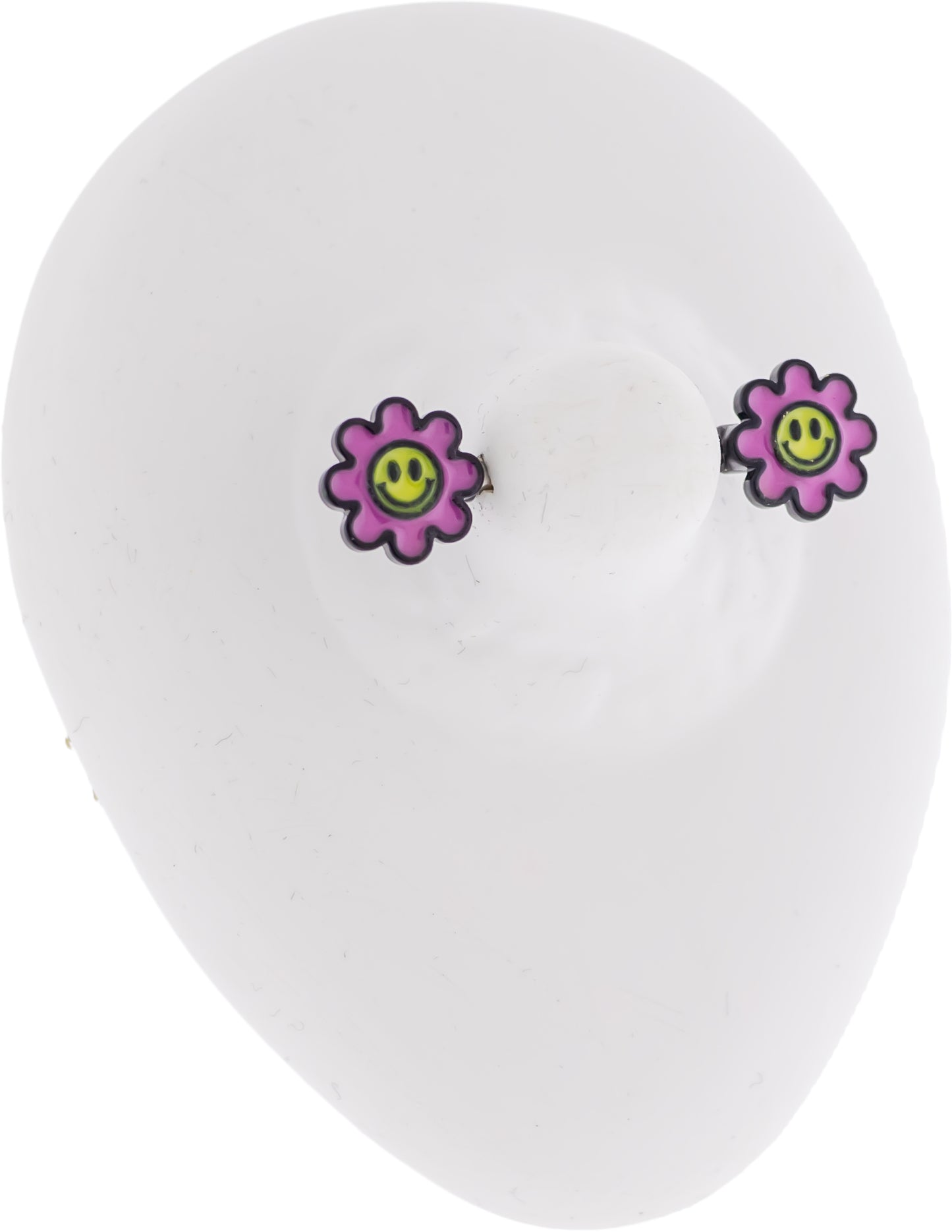 14G Nipple Barbell - Pink Glow in the Dark Flower - Pierced Addiction