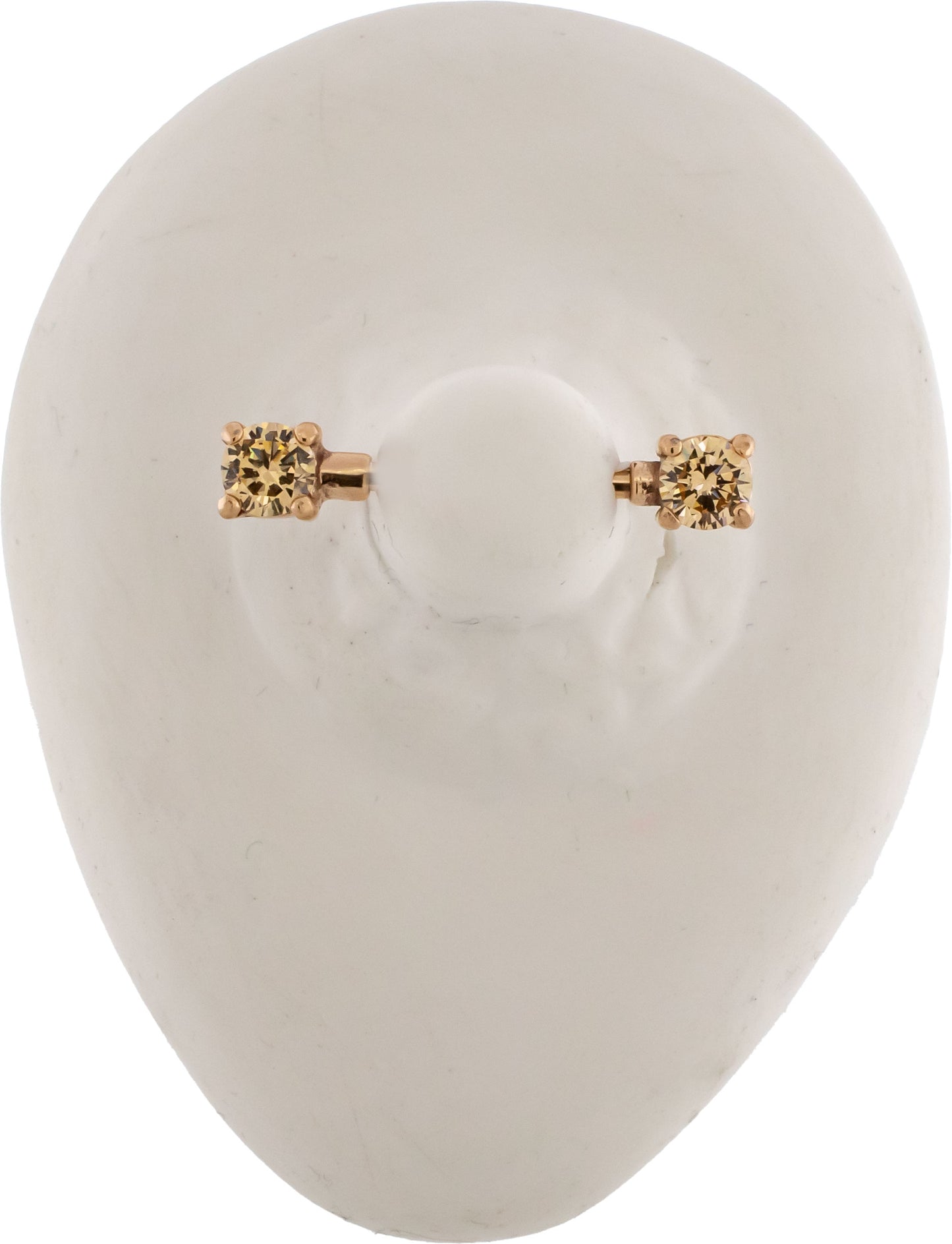 14G Rose Gold Front Facing Gem Nipple Barbell - Pierced Addiction