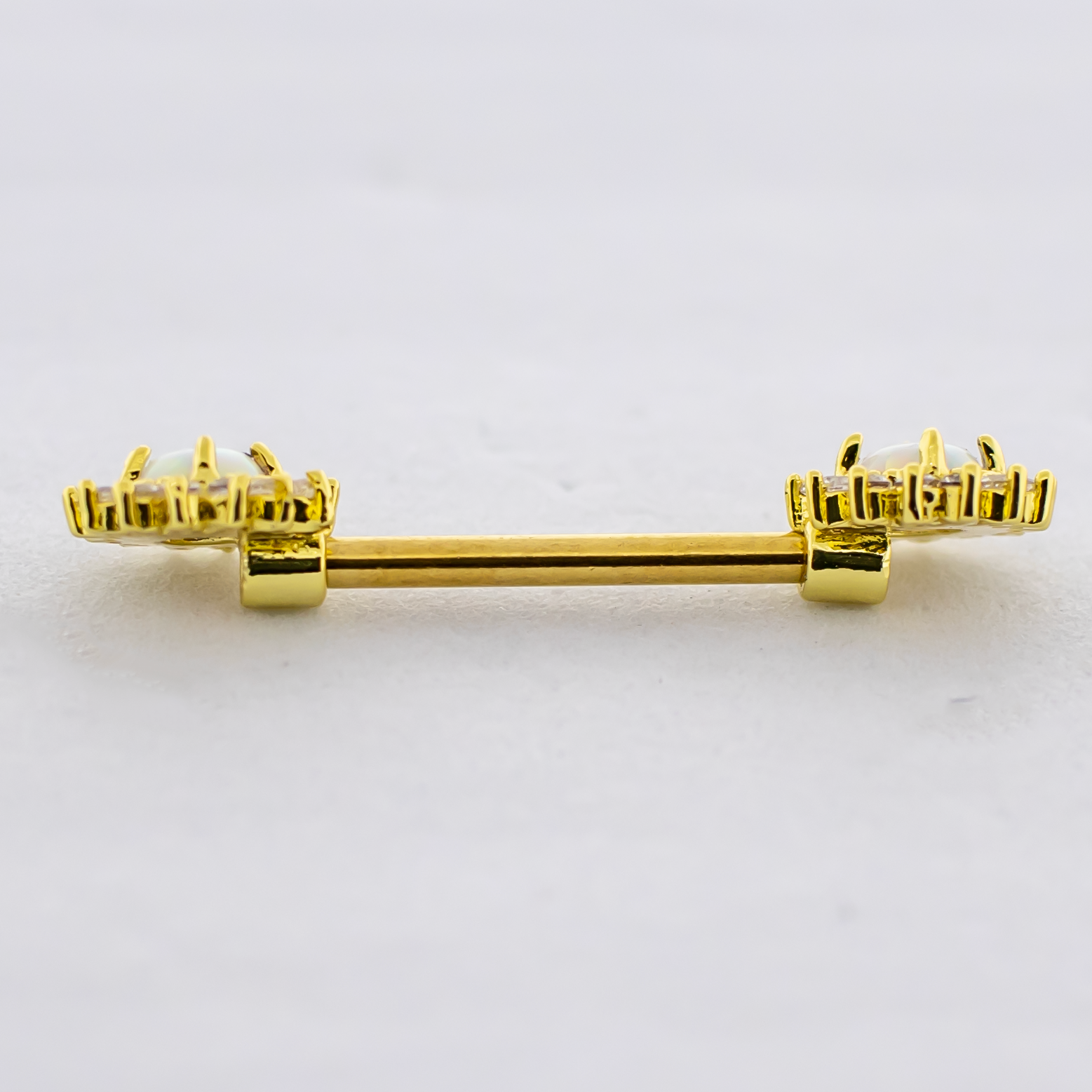 14G Opal Sun Nipple Barbell - Pierced Addiction