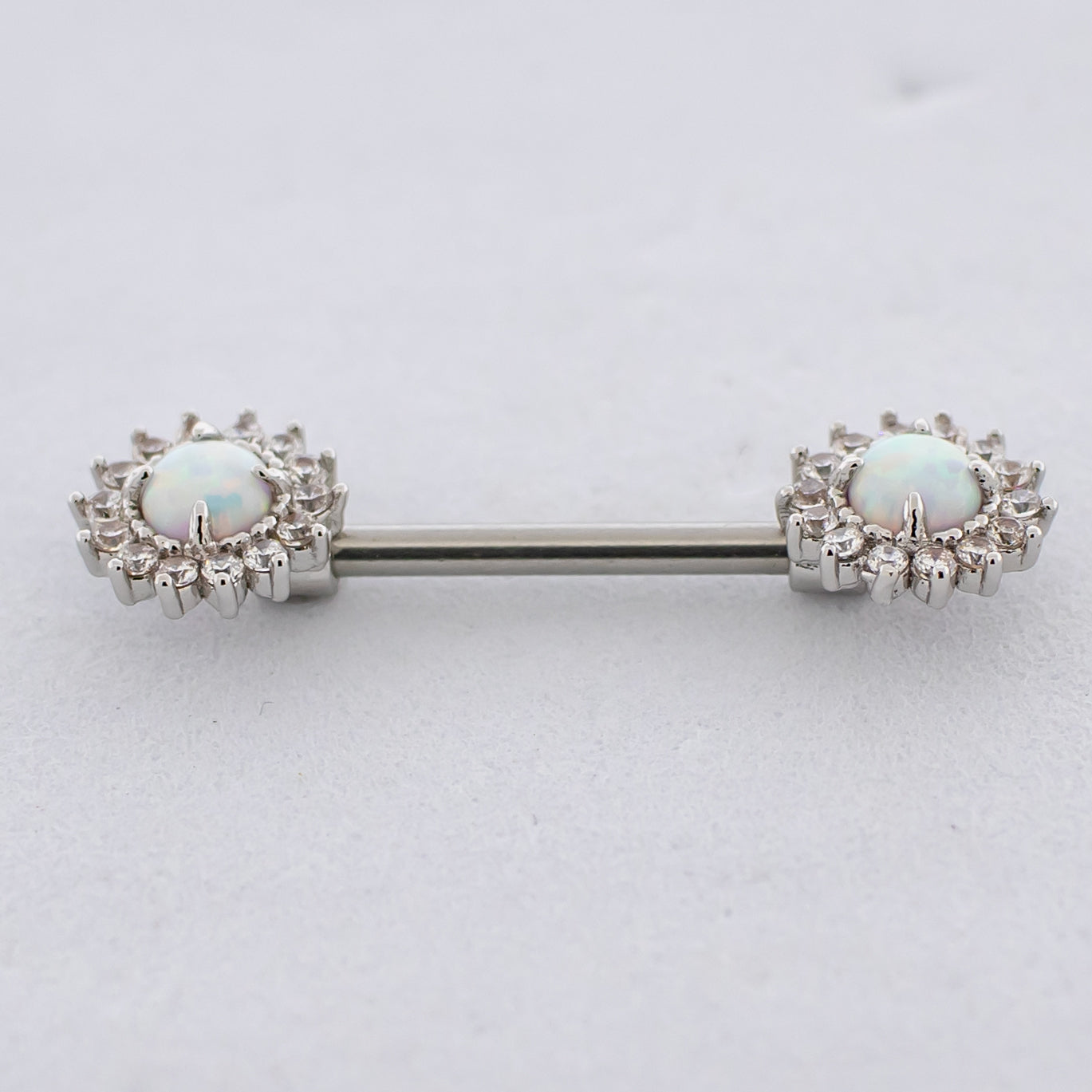 14G Opal Sun Nipple Barbell - Pierced Addiction