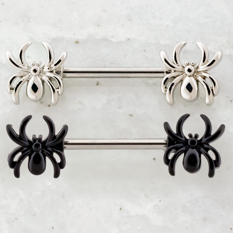 14G Spider Nipple Barbell - Pierced Addiction