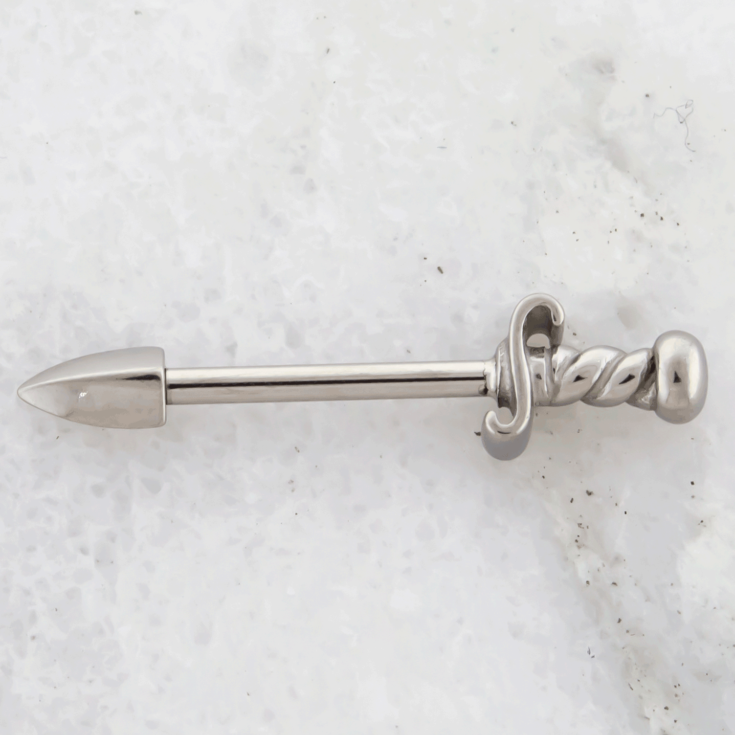 14G Sword Nipple Barbell - Pierced Addiction