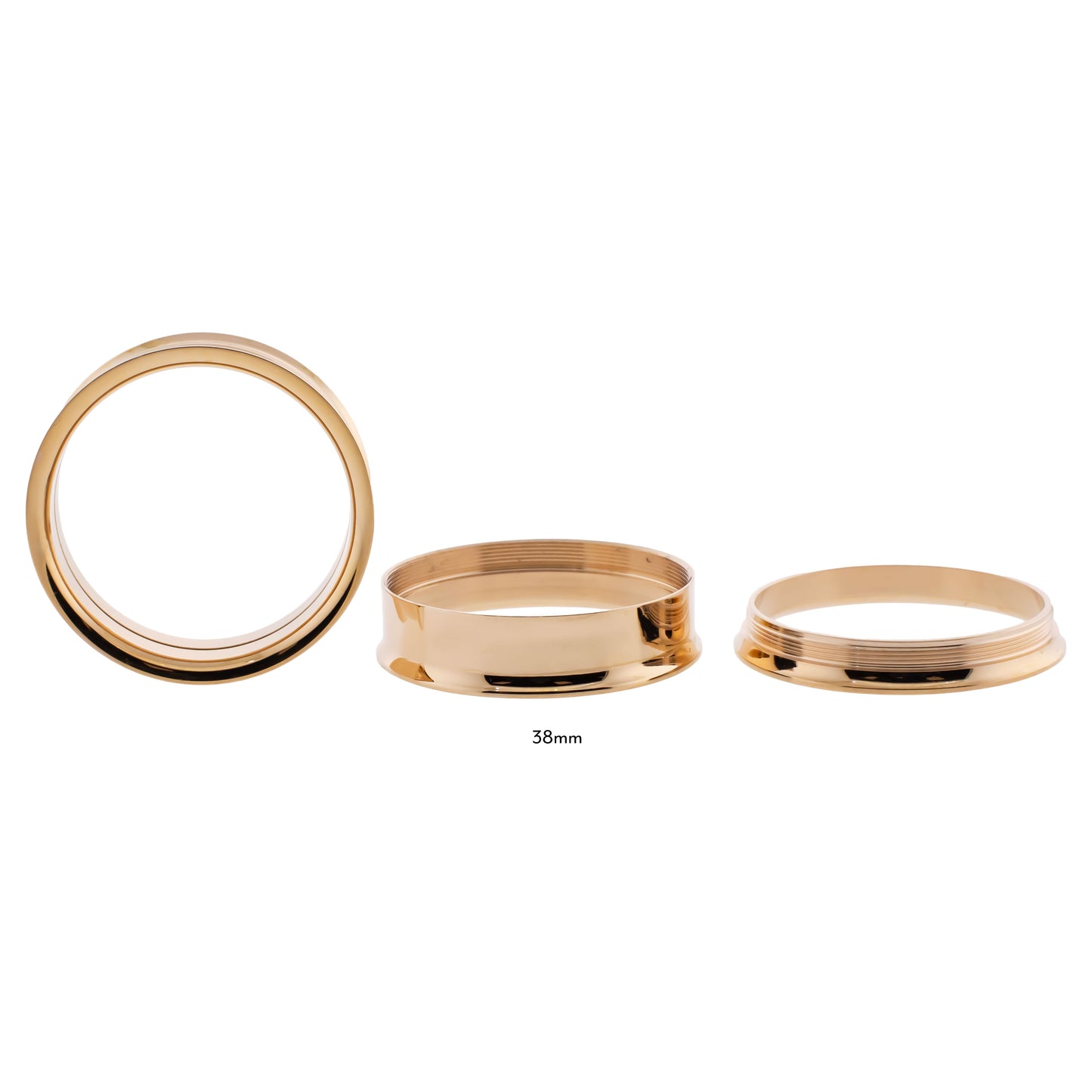 Steel Rose Gold Double Flare Tunnels - Internally Threaded - Pierced Addiction