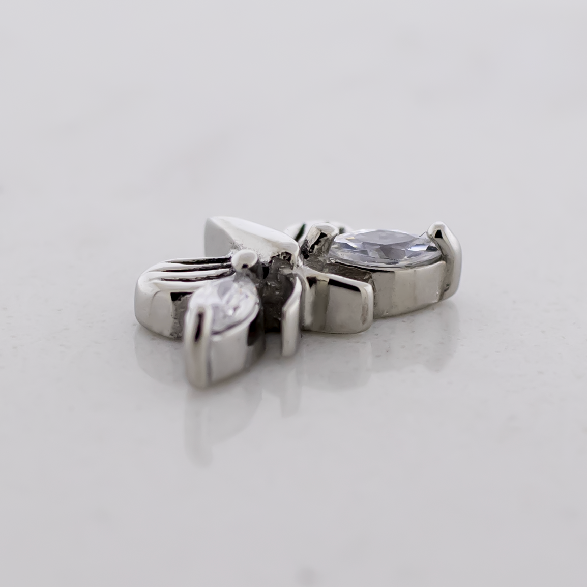 Steel Externally Threaded End - Gem Butterfly 16G