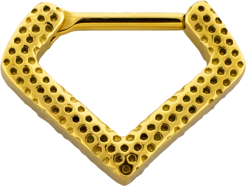 16G Honeycomb Texture Septum/Daith Clicker - Pierced Addiction