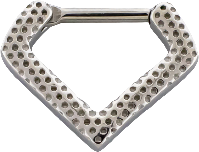16G Honeycomb Texture Septum/Daith Clicker - Pierced Addiction
